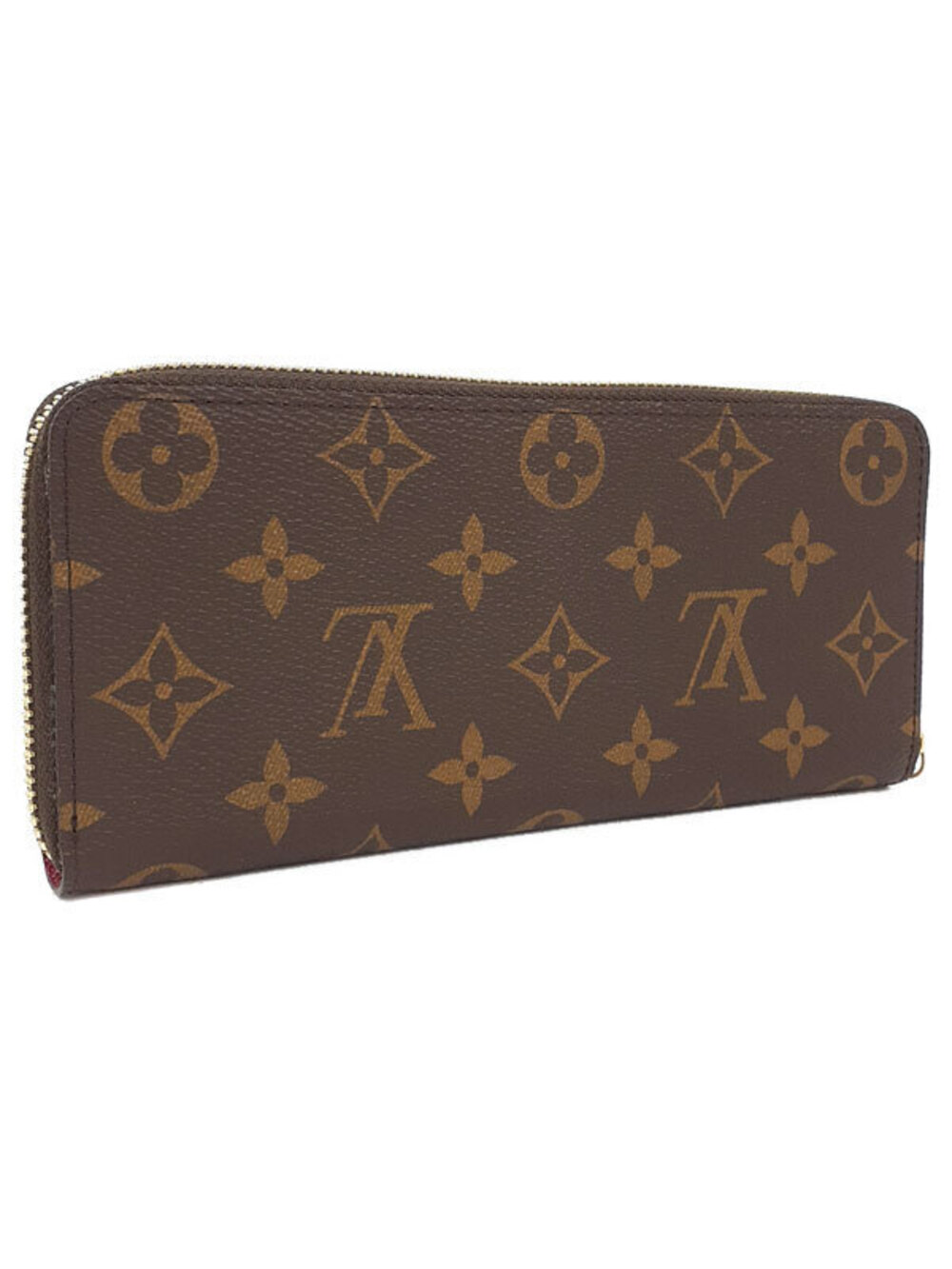 Louis Vuitton Clemence Zipper Monogram Portefeuille Round Wallet Long Brown